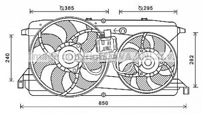 AVA QUALITY COOLING fd7579 -  Вентилятор, охлаждение двигателя